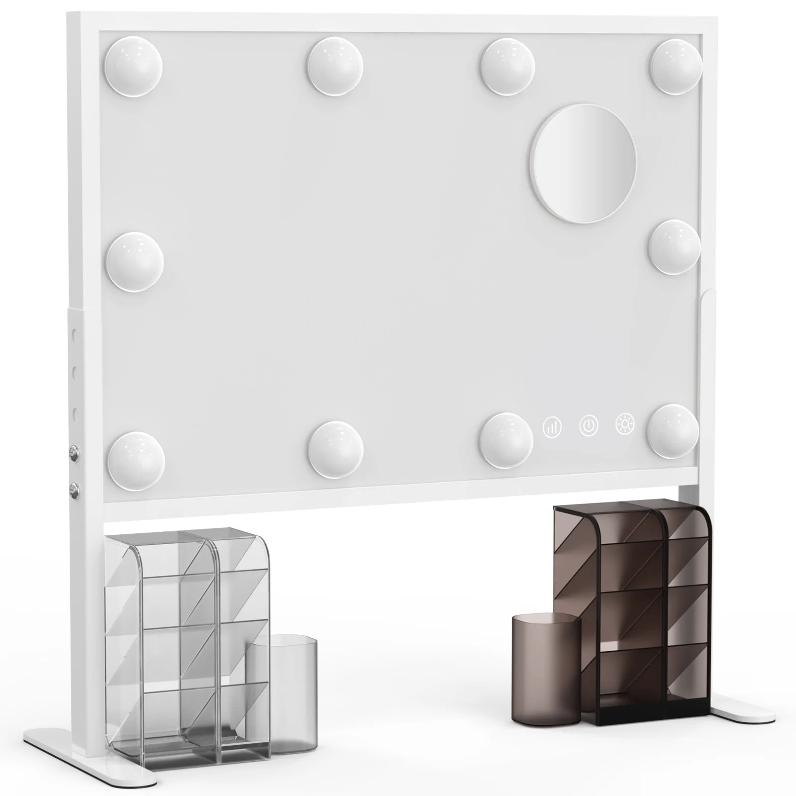 Vanity Mirror with Lights - 23.6'' x 22.4'' Adjustable Hollywood Makeup Mirror with 3 Color Modes & 10X Magnification