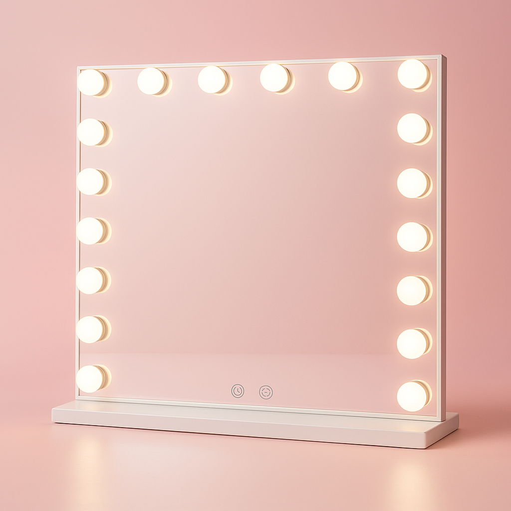Hollywood Vanity Mirror with Lights, Bluetooth & USB – 31.5"x24.4" Makeup Mirror with 20 Dimmable Bulbs