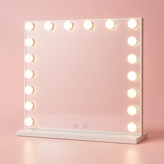 Hollywood Vanity Mirror with Lights, Bluetooth & USB – 31.5"x24.4" Makeup Mirror with 20 Dimmable Bulbs