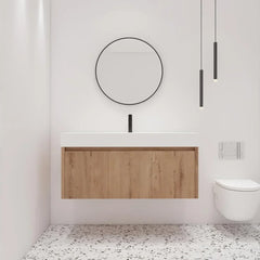 48-Inch Floating Bathroom Vanity with Resin Sink – Wall-Mounted Modern Style