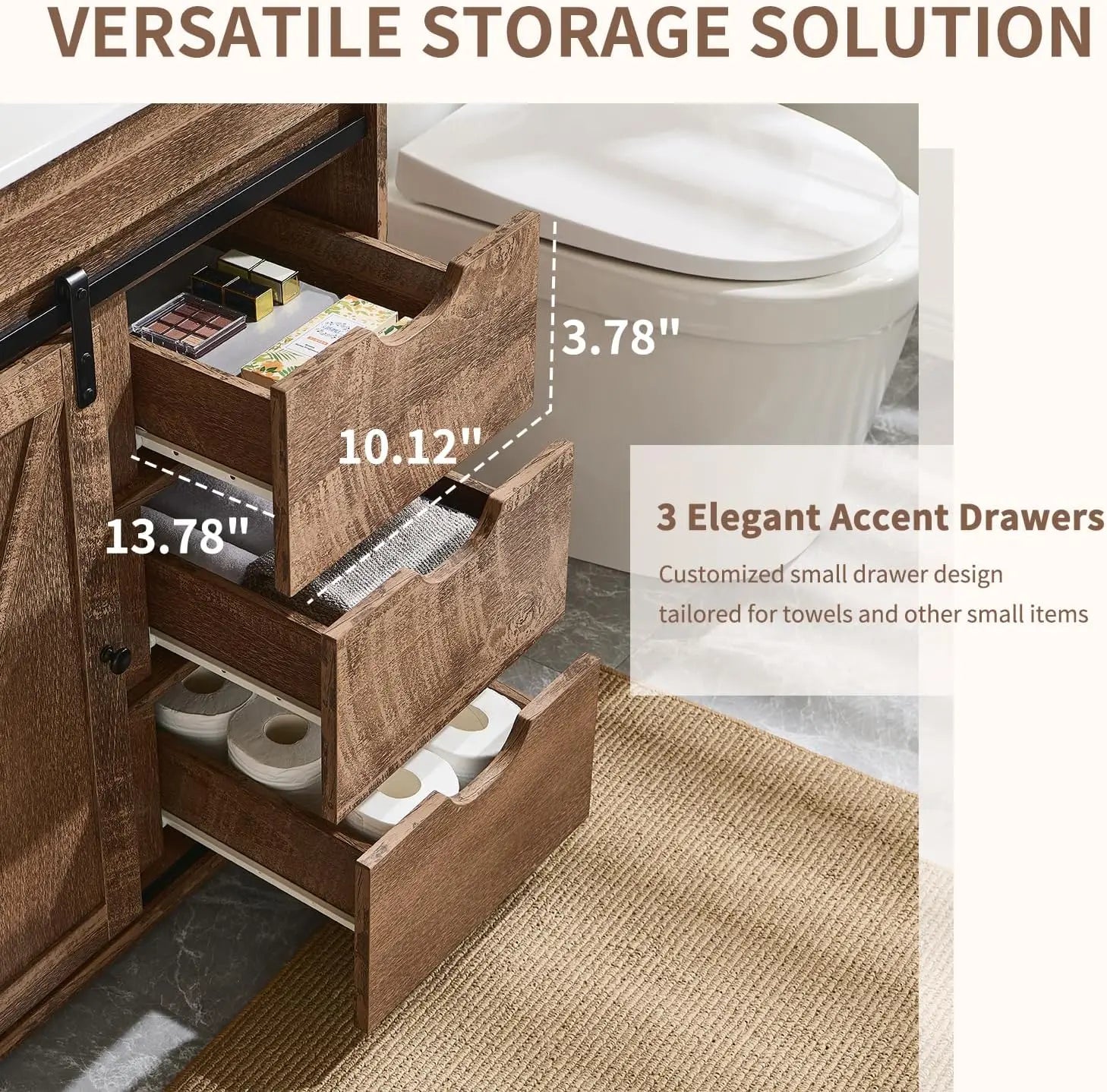 30" Farmhouse Bathroom Vanity with Sink,Modern Bathroom Cabinet