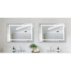 40"x24" LED Bathroom Mirror – Frontlit & Backlit Smart Vanity Mirror with Dimmable Lights, Anti-Fog, and Memory Settings