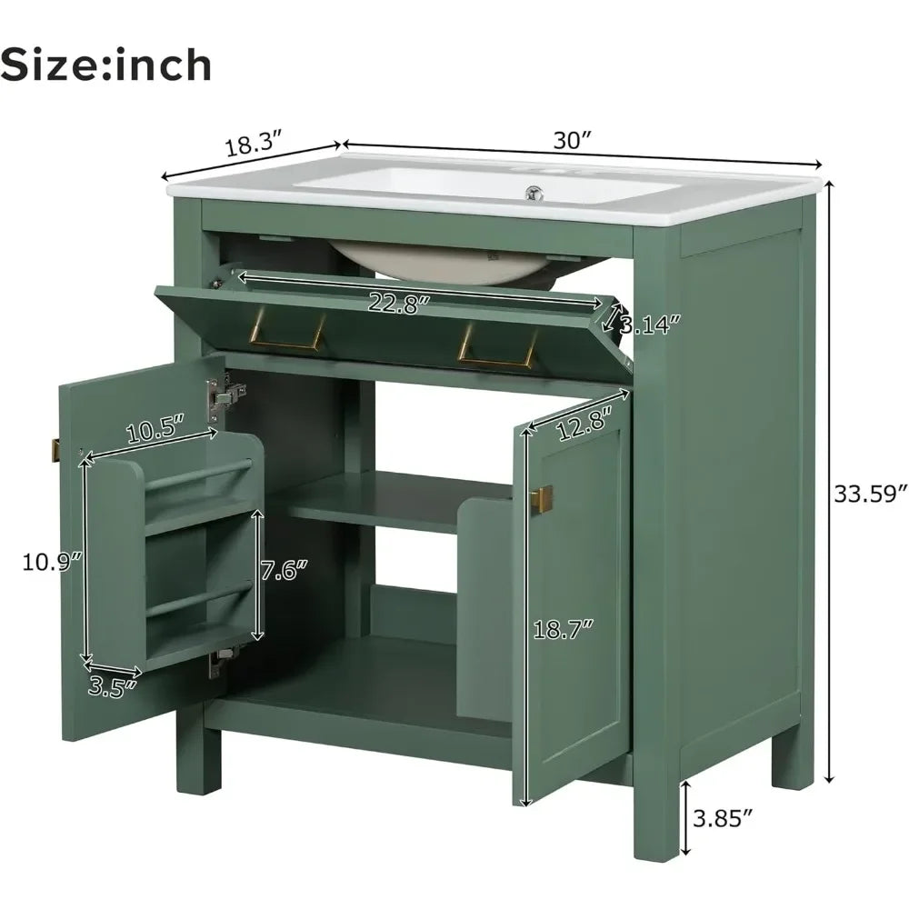 30" Bathroom Vanity with Sink Combo Set