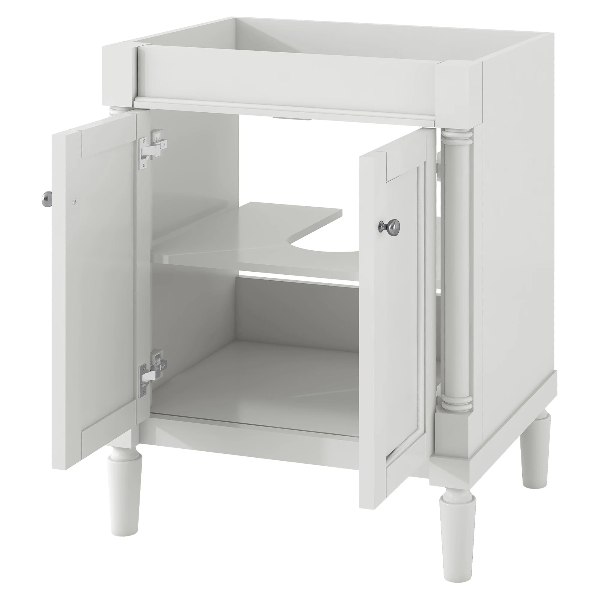 24'' Bathroom Vanity Cabinet – 2-Tier Storage with Adjustable Shelves (Sink Not Included)