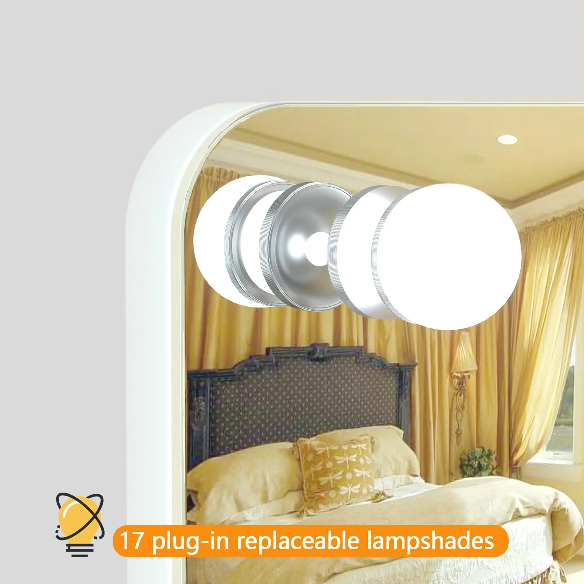 Vanity Mirror with Lights – 31.5" x 23.6" Hollywood Makeup Mirror, 17 Dimmable Bulbs, 10X Magnification, UL Certified