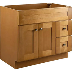 Brookings 36" Bathroom Vanity Cabinet in Modern Birch – Solid Wood, Soft-Close Hinges, Ready to Assemble