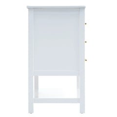 30-Inch Bathroom Vanity Cabinet with Ceramic Sink & Gold Accents Elegant Design Meets Everyday Functionality