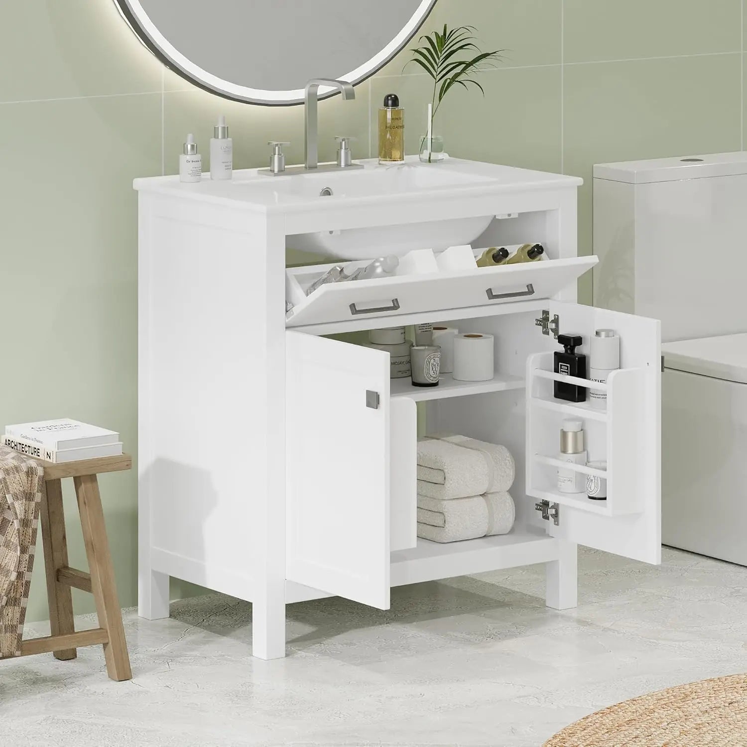 30" Bathroom Vanity with Sink Combo Set