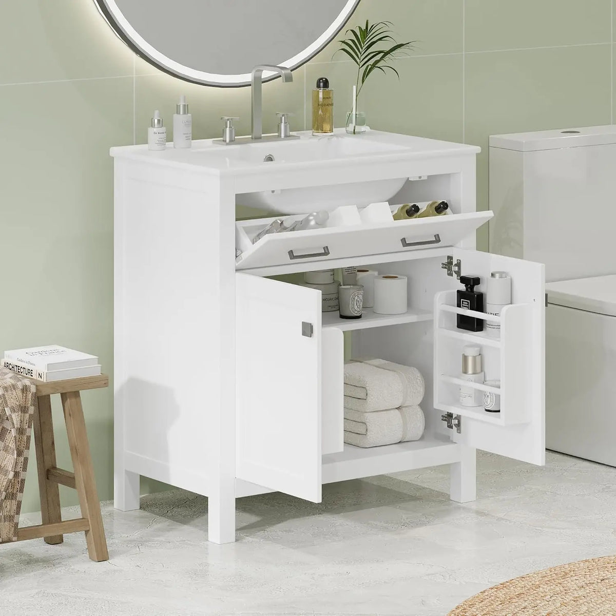 30" Bathroom Vanity with Sink Combo Set