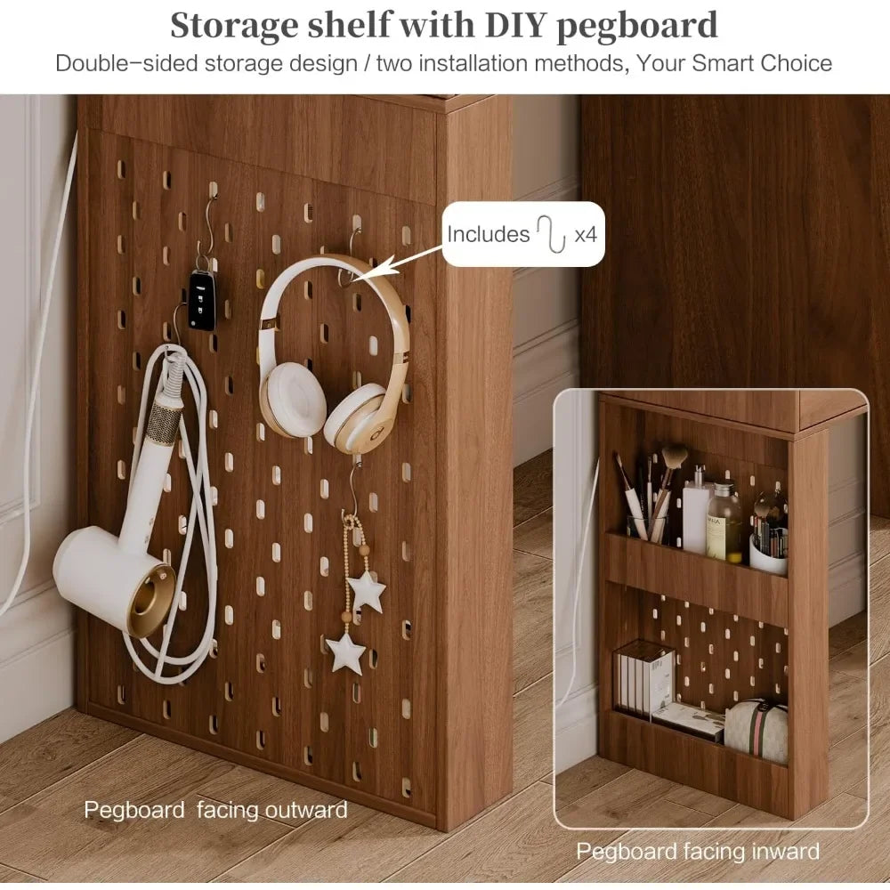 Vanity Desk with Mirror, Lights & Charging Station – 8 Drawers & Adjustable Shelves