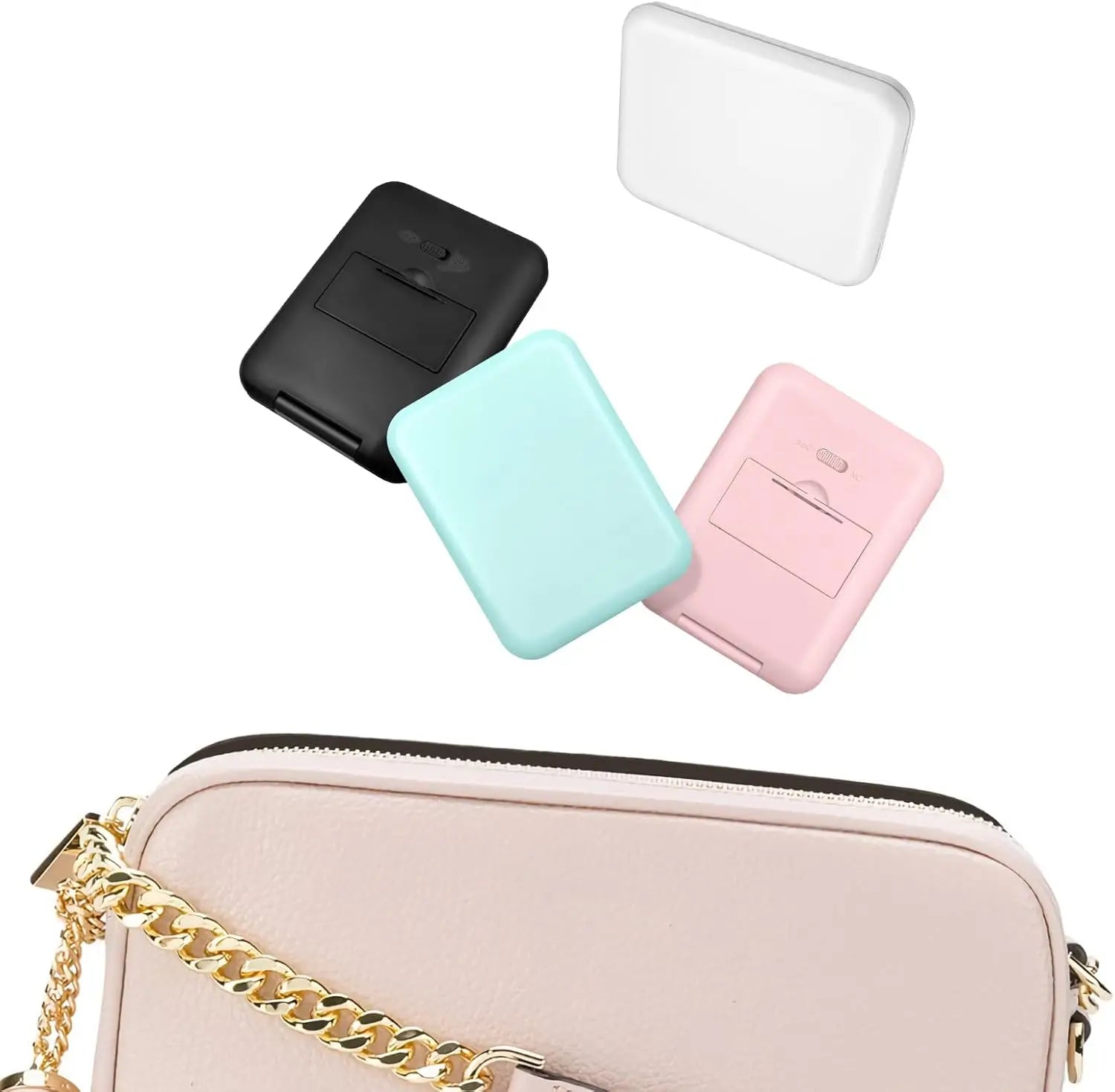 Compact LED Pocket Mirror with 1X/3X Magnification Portable Travel Mirror with Built-in Battery – Perfect for Wallet, Purse, or Gifts
