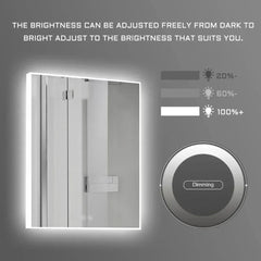 48"x28" LED Bathroom Mirror with Bluetooth & Anti-Fog – Wall-Mounted Lighted Vanity Mirror